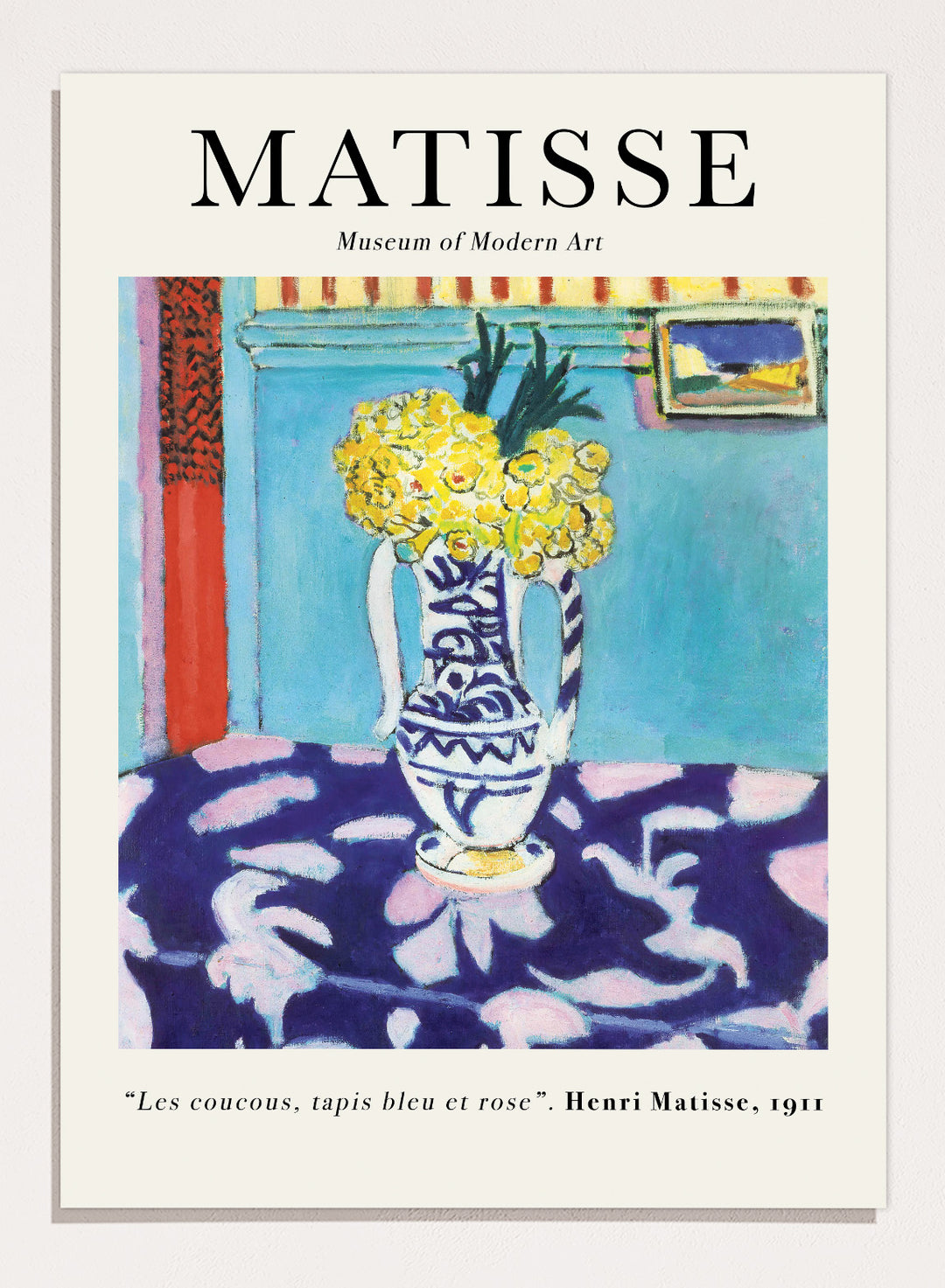 Les Coucous, Tapis Bleu Et Rose 1911 By Henri Matisse Print
