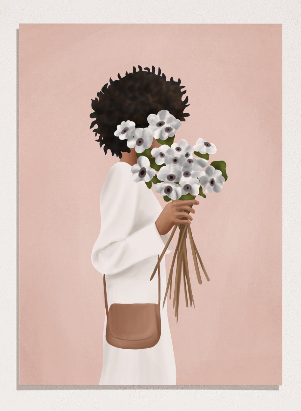 Bouquet of Flowers by Flow Line is a modern floral art print celebrating self-love and everyday rituals. A warm, expressive wall poster from the It’s All Love collection.