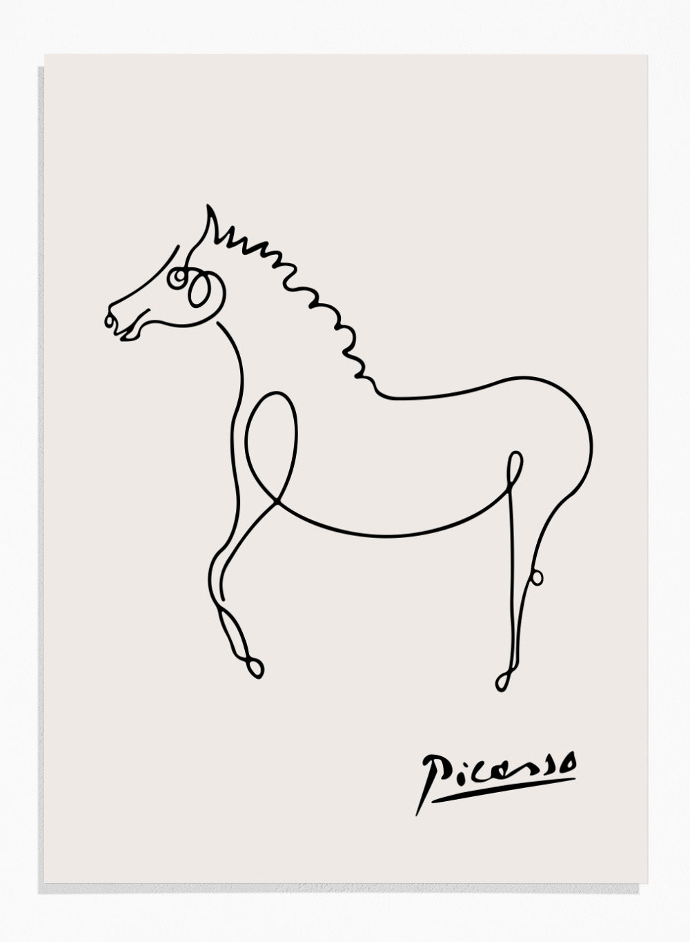 Pablo Picasso Horse Sketch Line Art Print