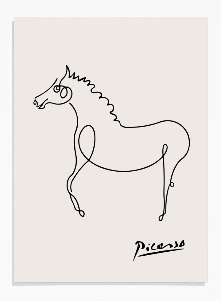 Pablo Picasso Horse Sketch Line Art Print