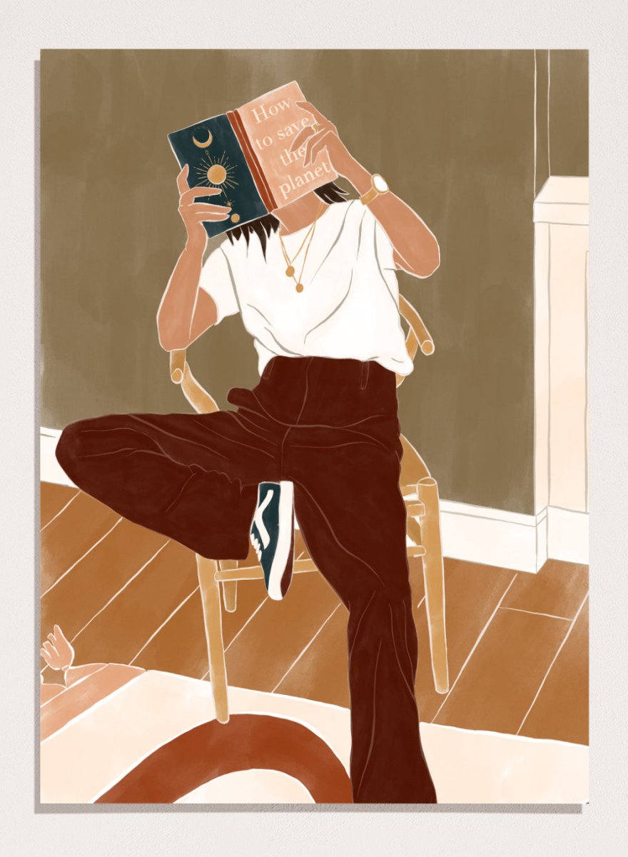 Ivy Green Illustrations - How To Save the Planet Licensed Fine Art