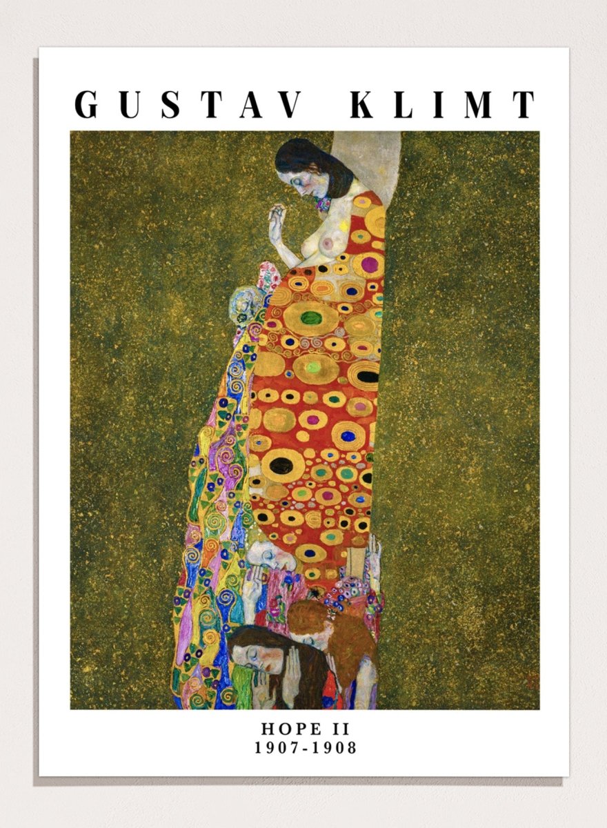 Gustav Klimt Hope II 1907-1908 Vintage Exhibition Poster Art Print