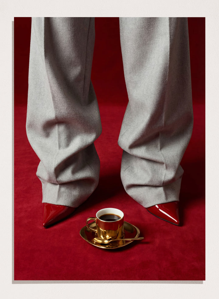 Andreas Magnusson - Red Shoes and Coffee Photography Art Print