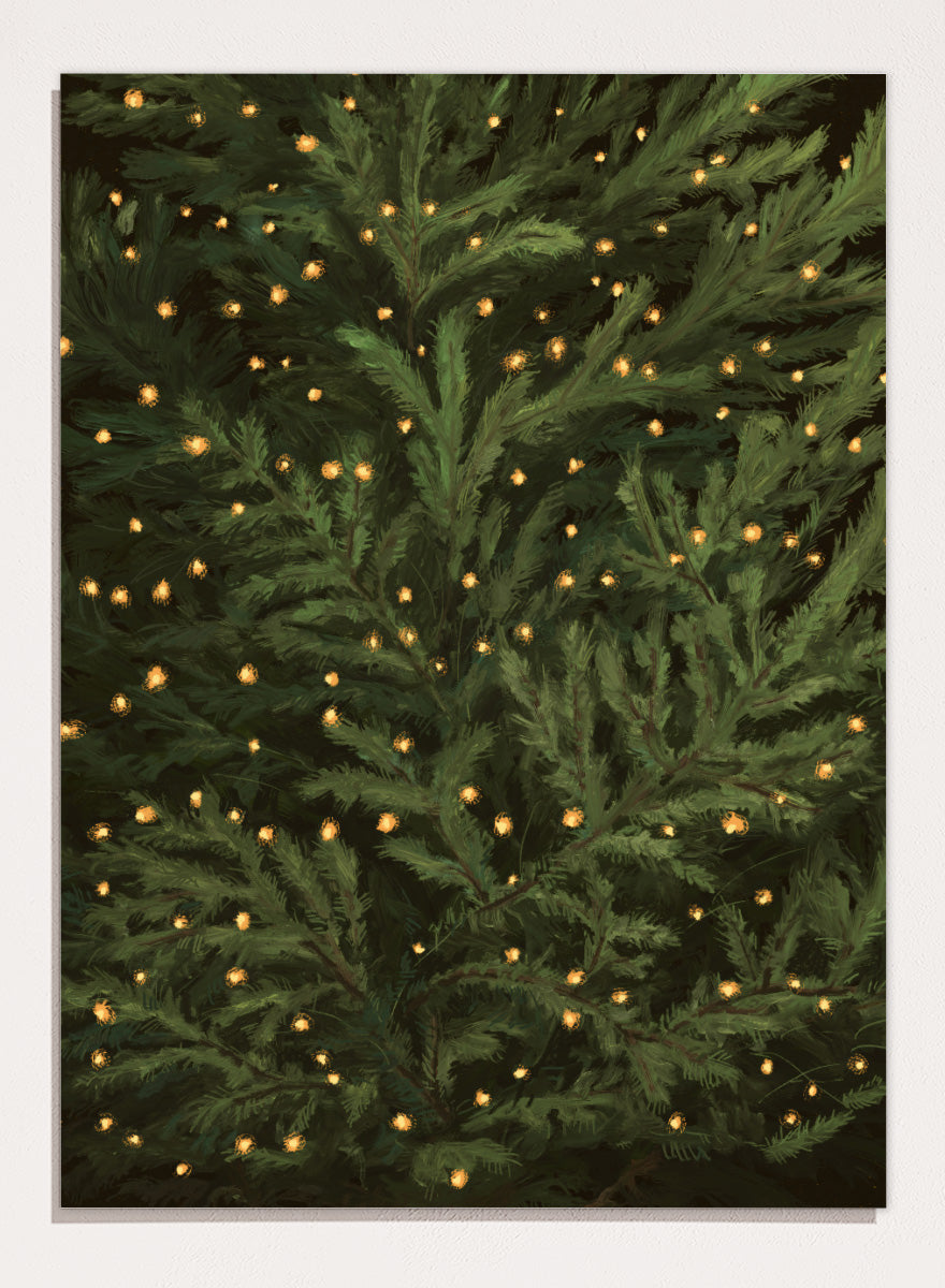 NKTN - Glowing Christmas Tree Art Print