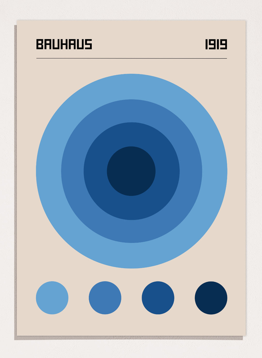 Bauhaus Geometric Circles Art Print