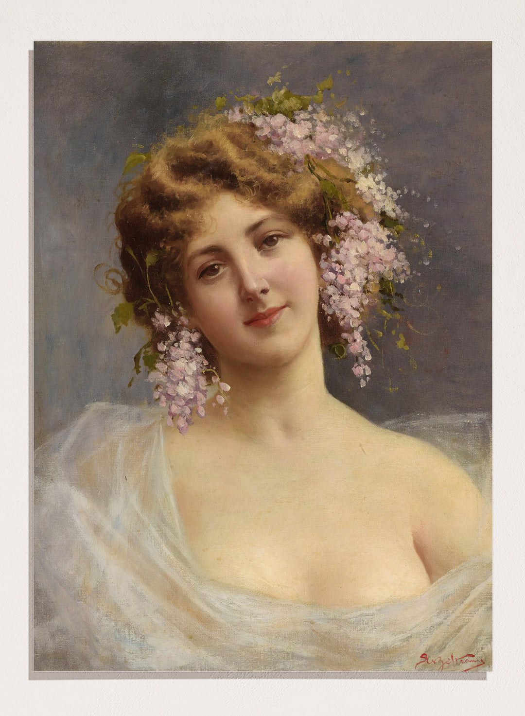 "Girl With Lilacs" Art Print