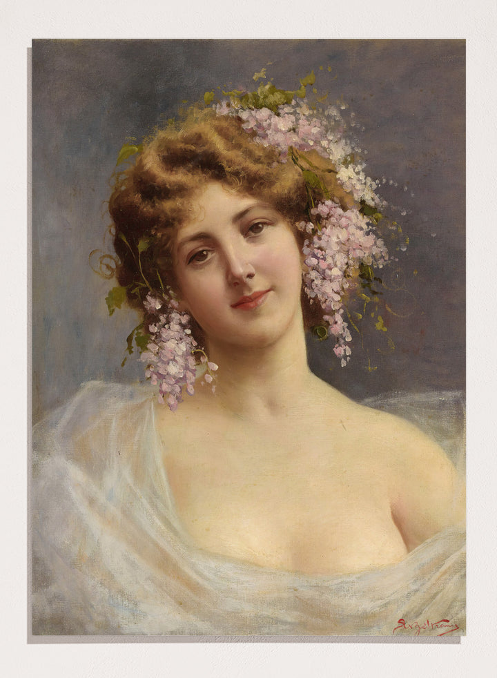 "Girl With Lilacs" Art Print