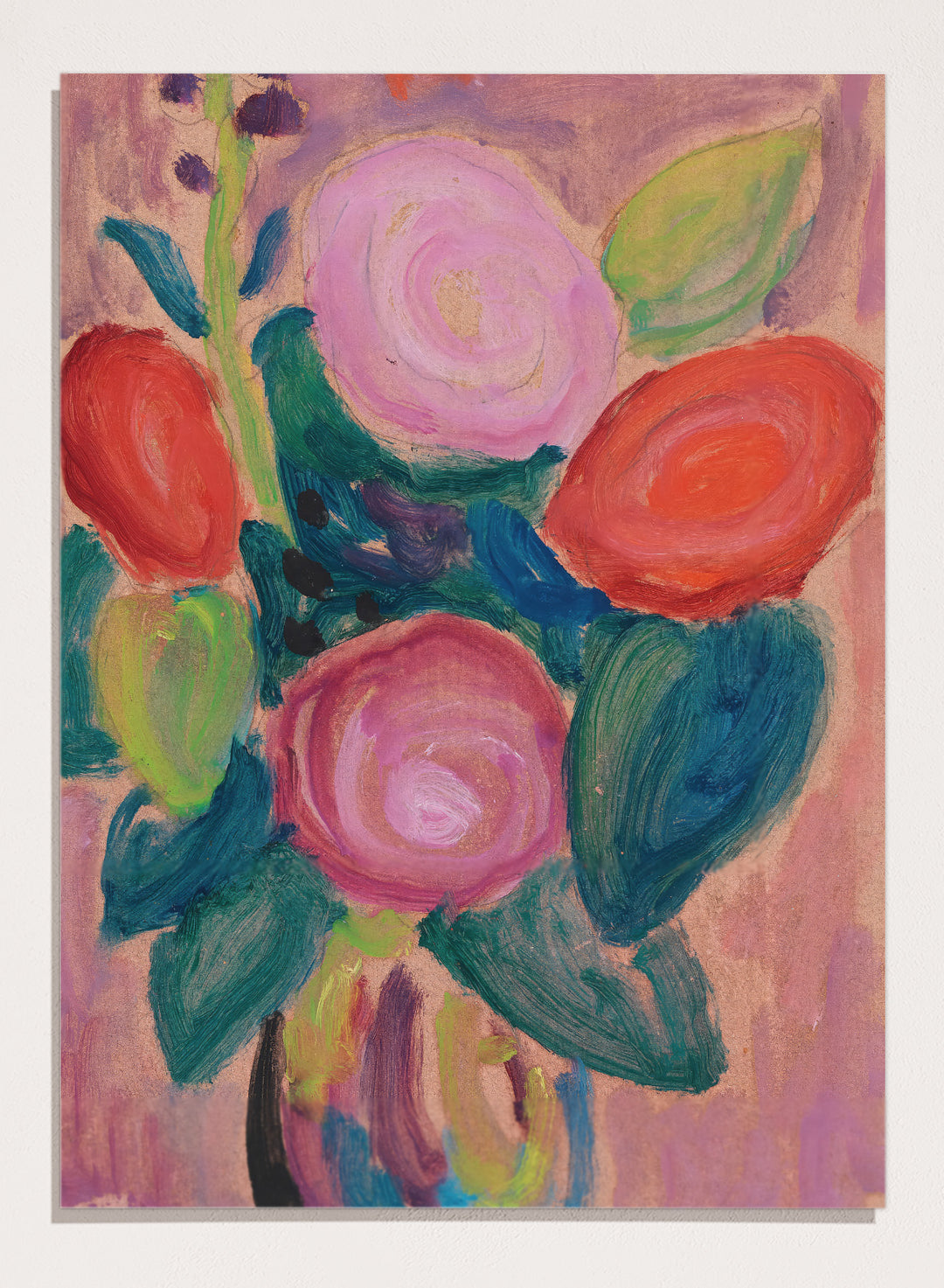 "Bouquet of Flowers in a Vase" Art Print