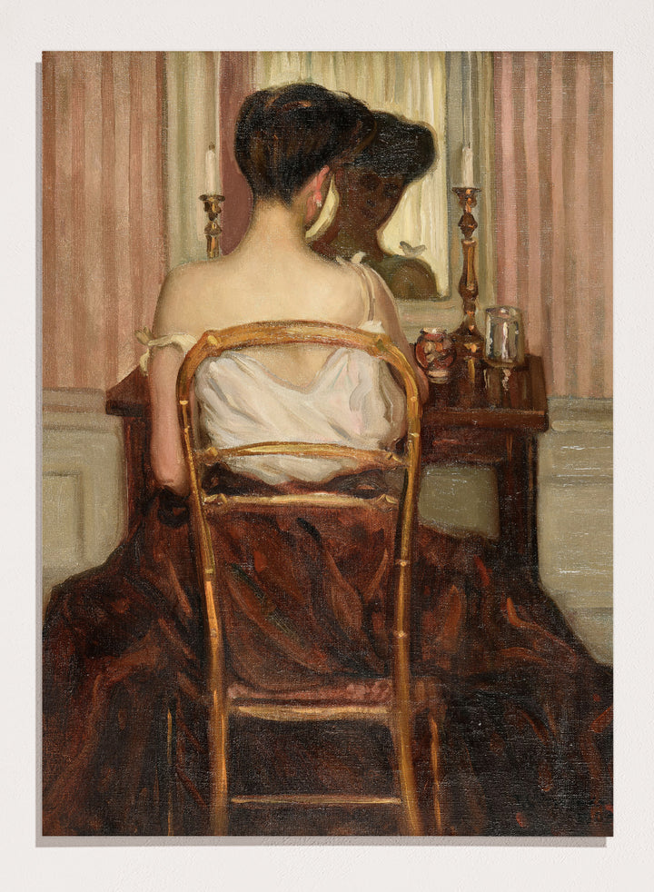 "At the Mirror" Art Print