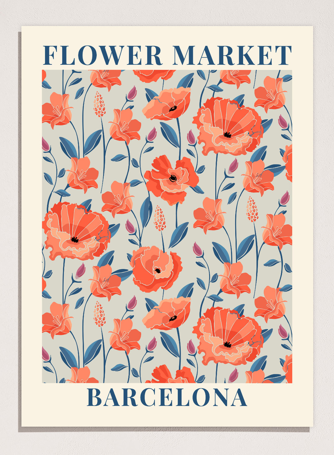 Flower Market Barcelona Art Print