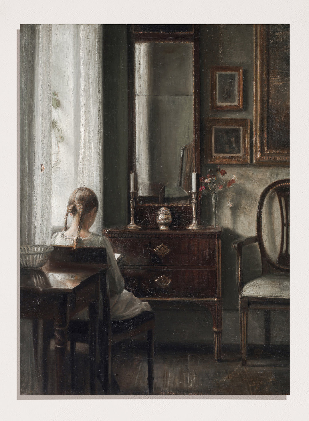 "Interior with a Girl Reading" Art Print