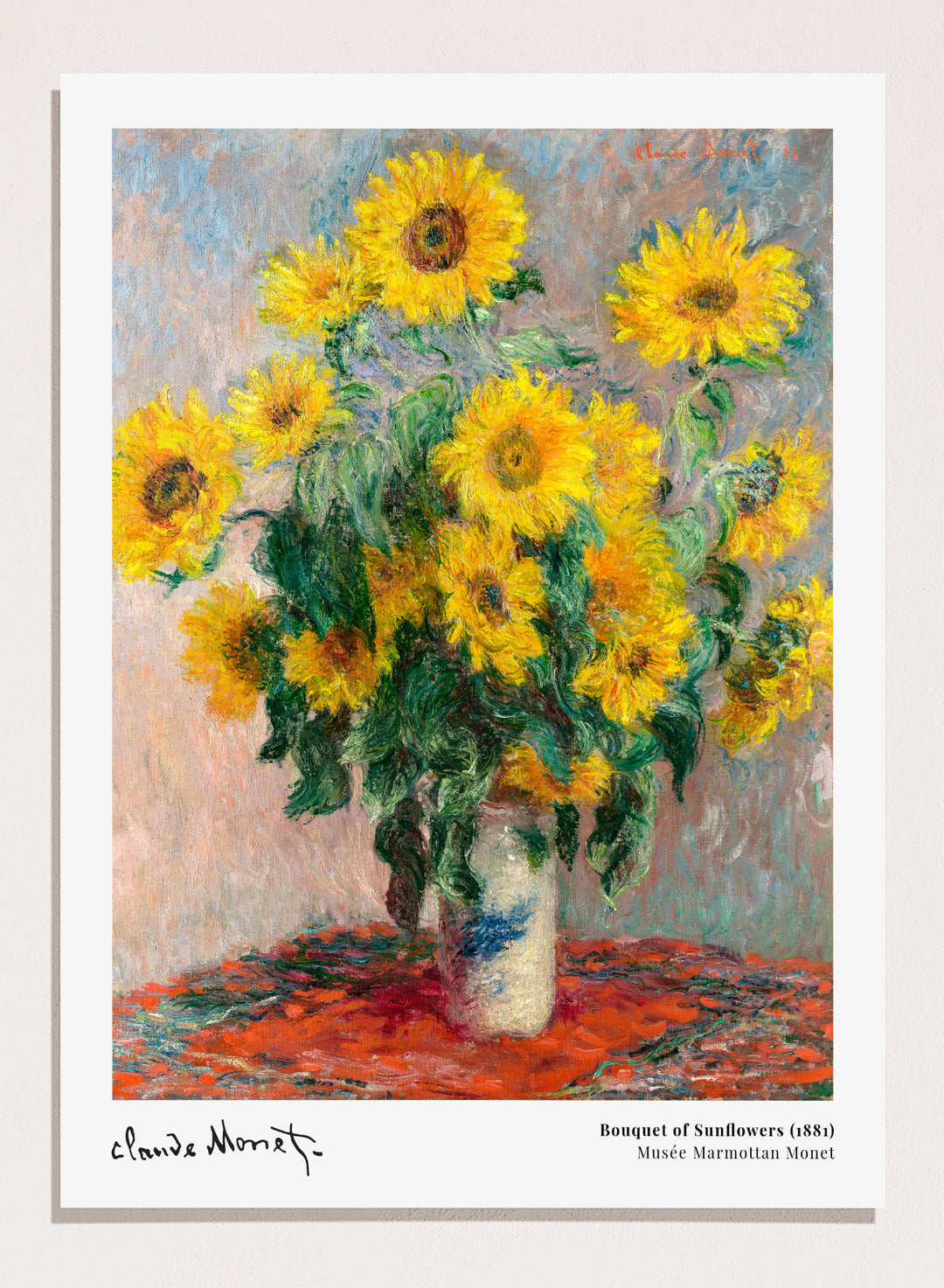 Bouquet of Sunflowers 1881 by Monet Print