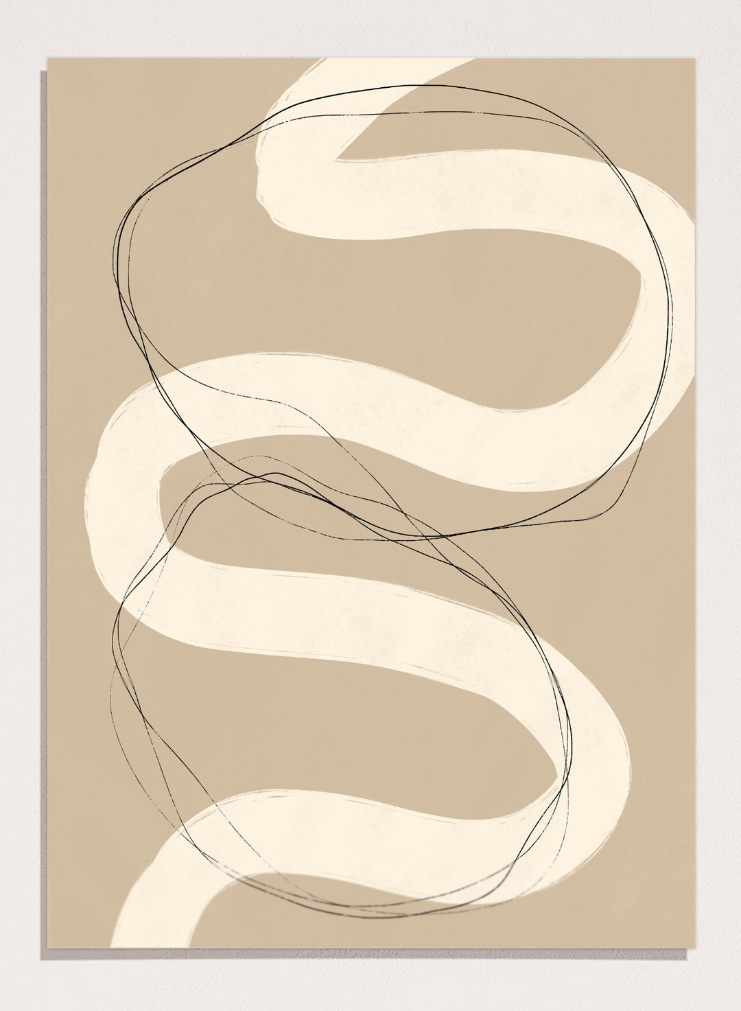 Beige Abstraction No.01 Art Print