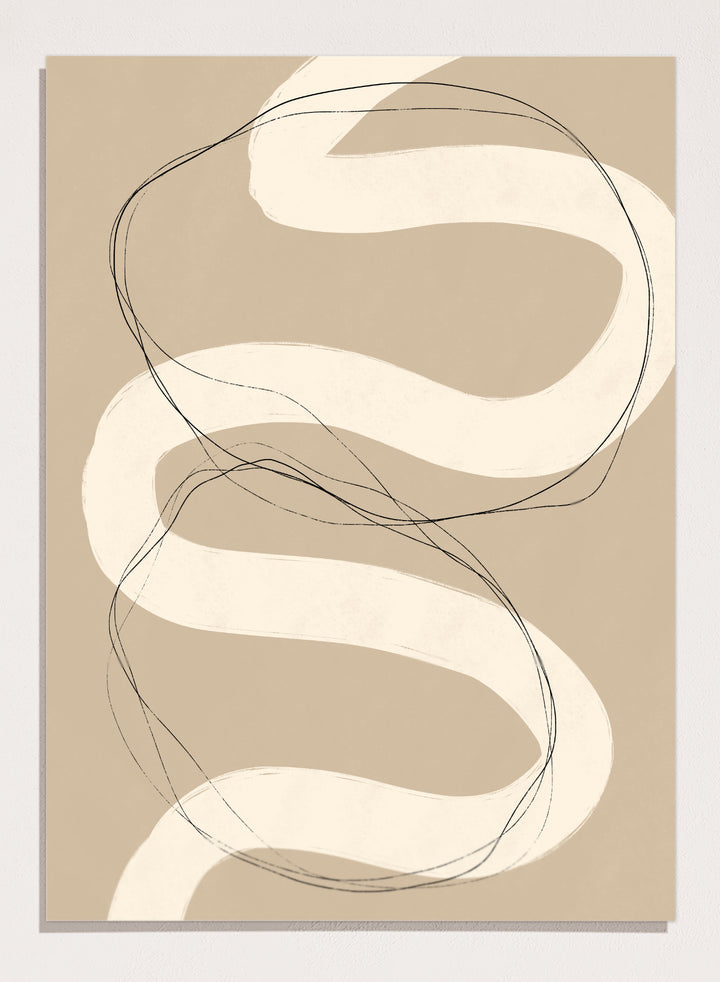 Beige Abstraction No.01 Art Print