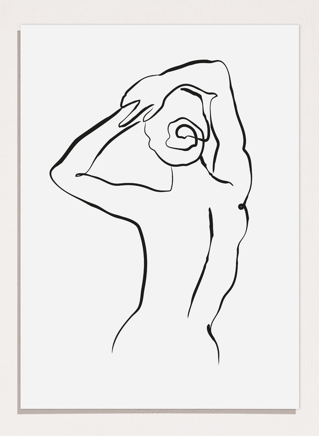 Minimalist Body Figure Line Art Print AB24