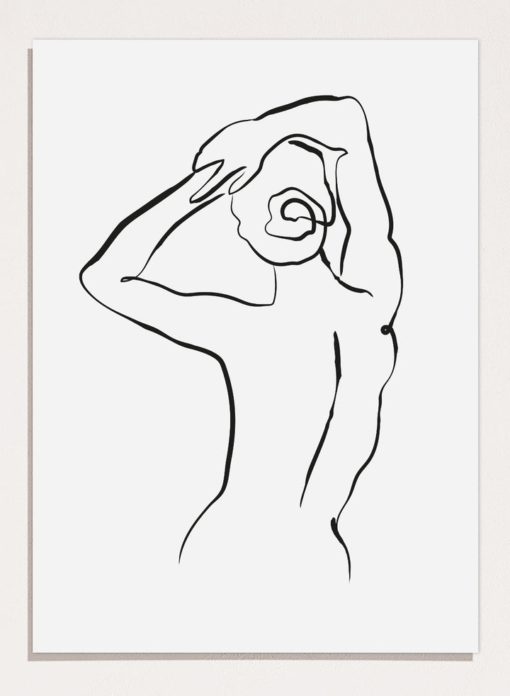 Minimalist Body Figure Line Art Print AB24
