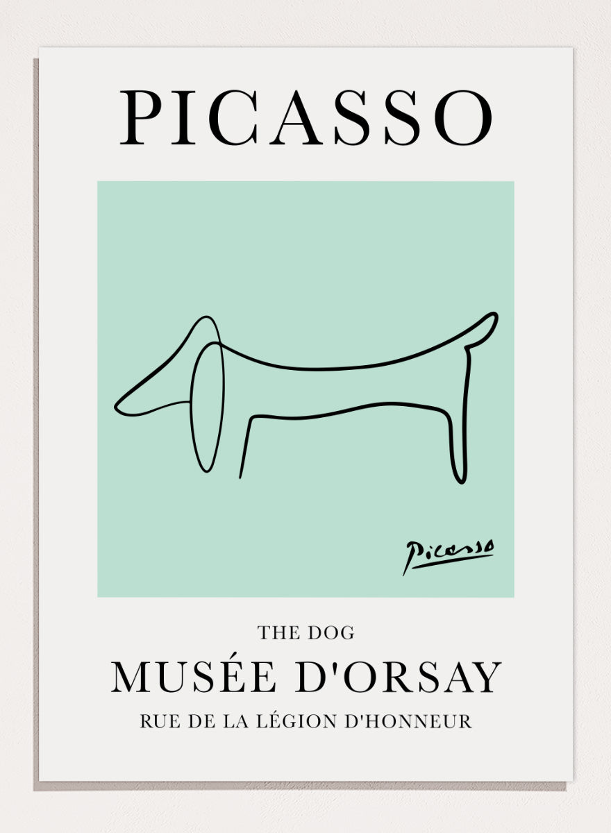 The Dog Line Drawing by Pablo Picasso Print