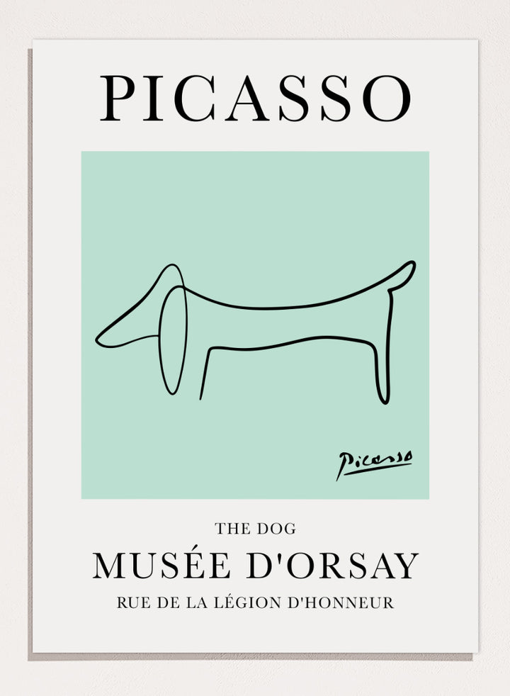 The Dog Line Drawing by Pablo Picasso Print