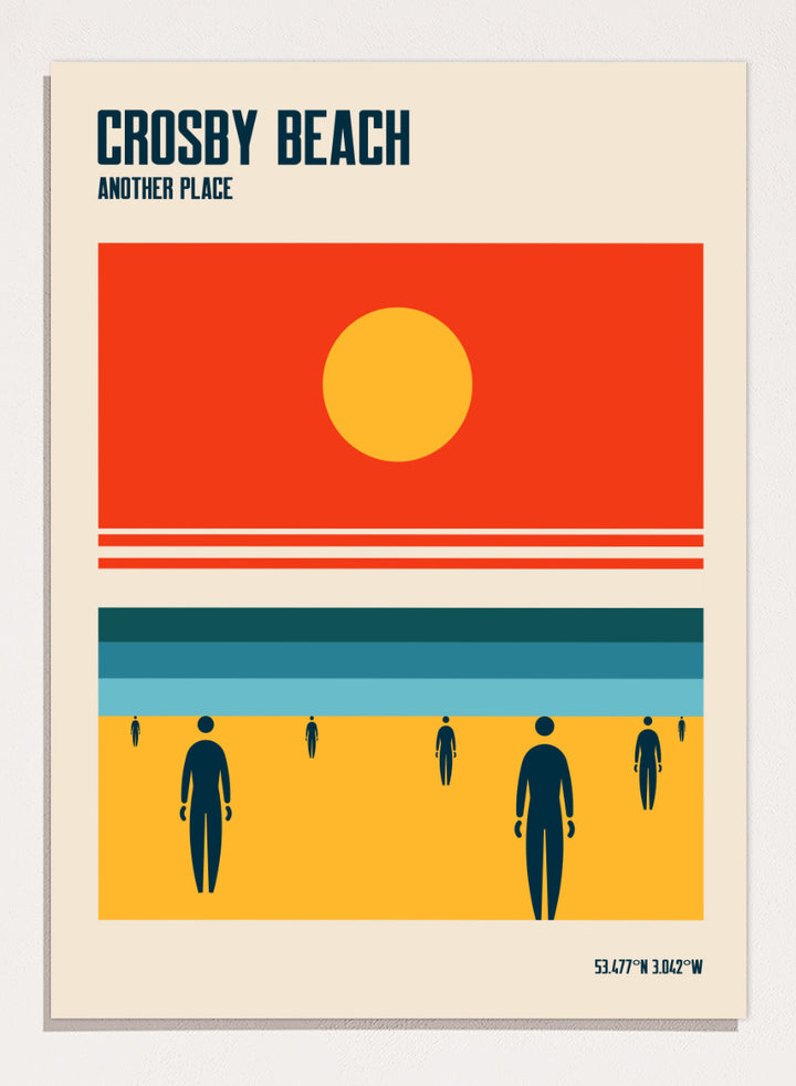 Minimalist beach art print titled &