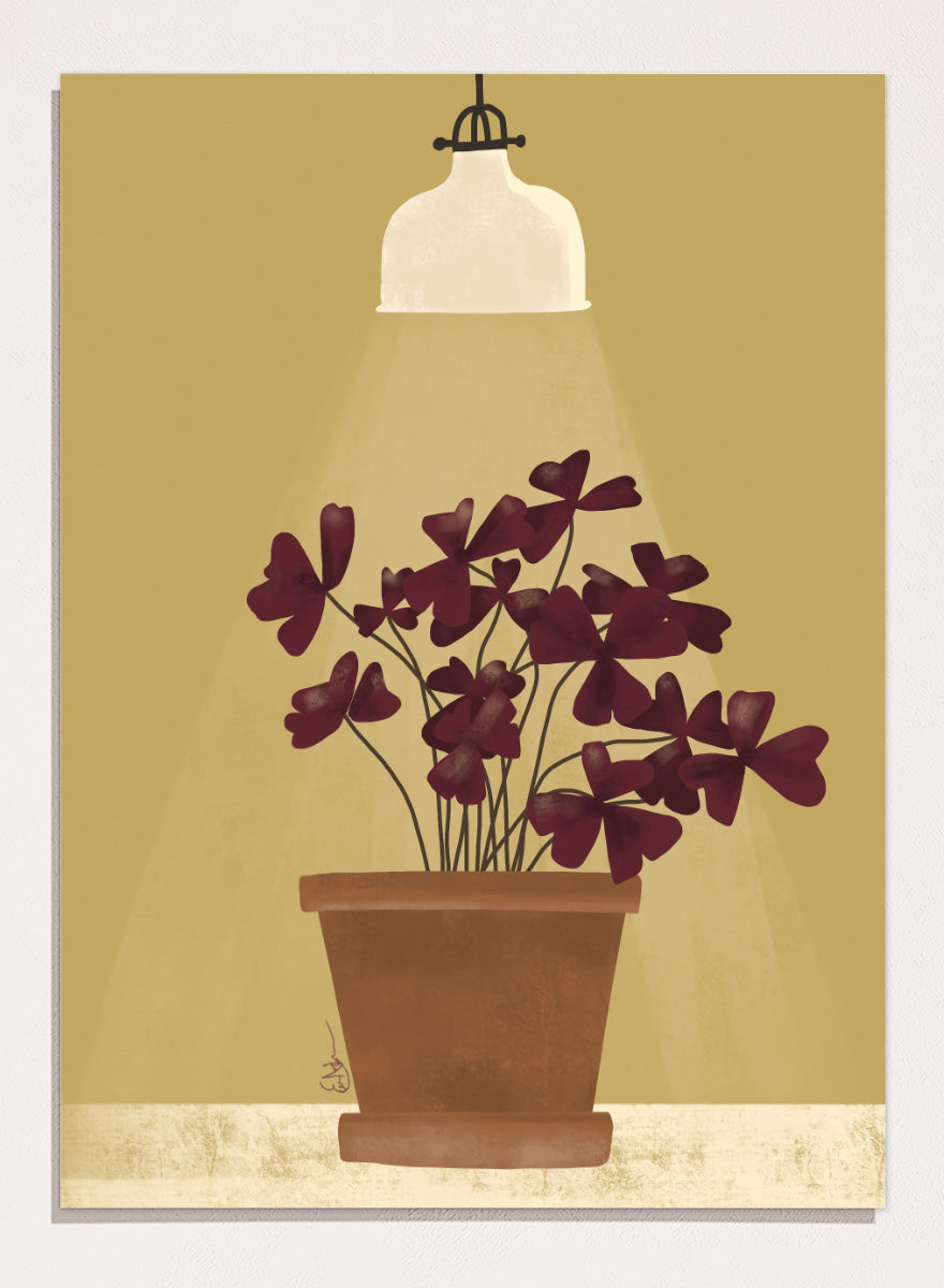 Elsa Nätterdal - Crimson Clover Glow Art Print