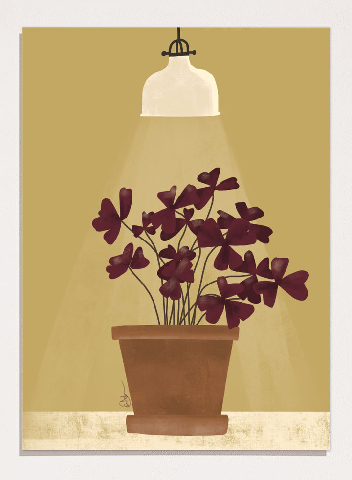 Elsa Nätterdal - Crimson Clover Glow Art Print
