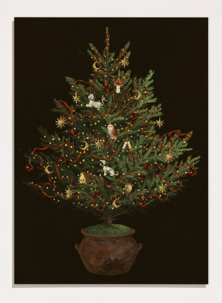 NKTN - Whimsical Christmas Tree Art Print