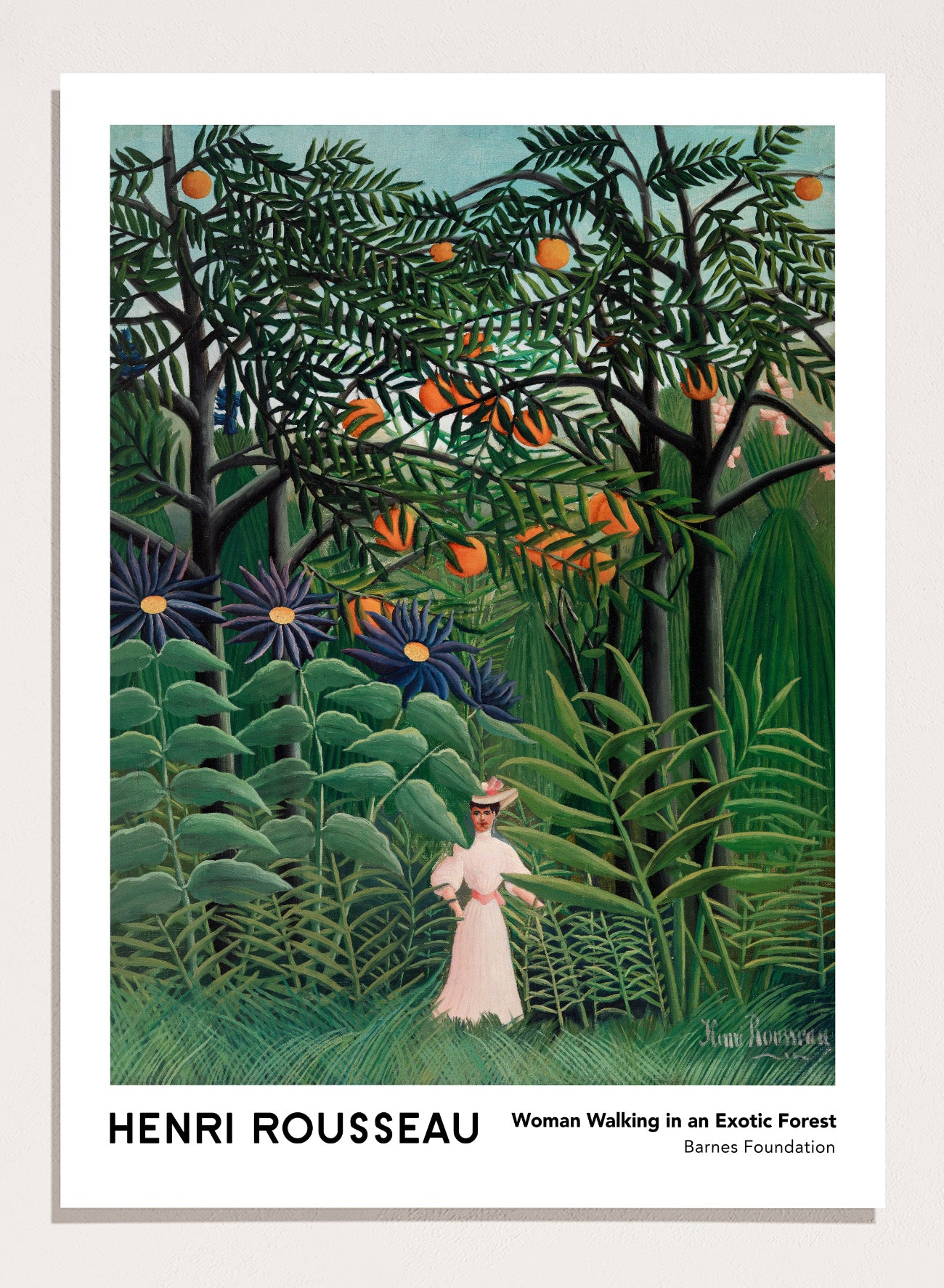 Henri Rousseau Woman Walking in an Exotic Forest 1905 Vintage Art