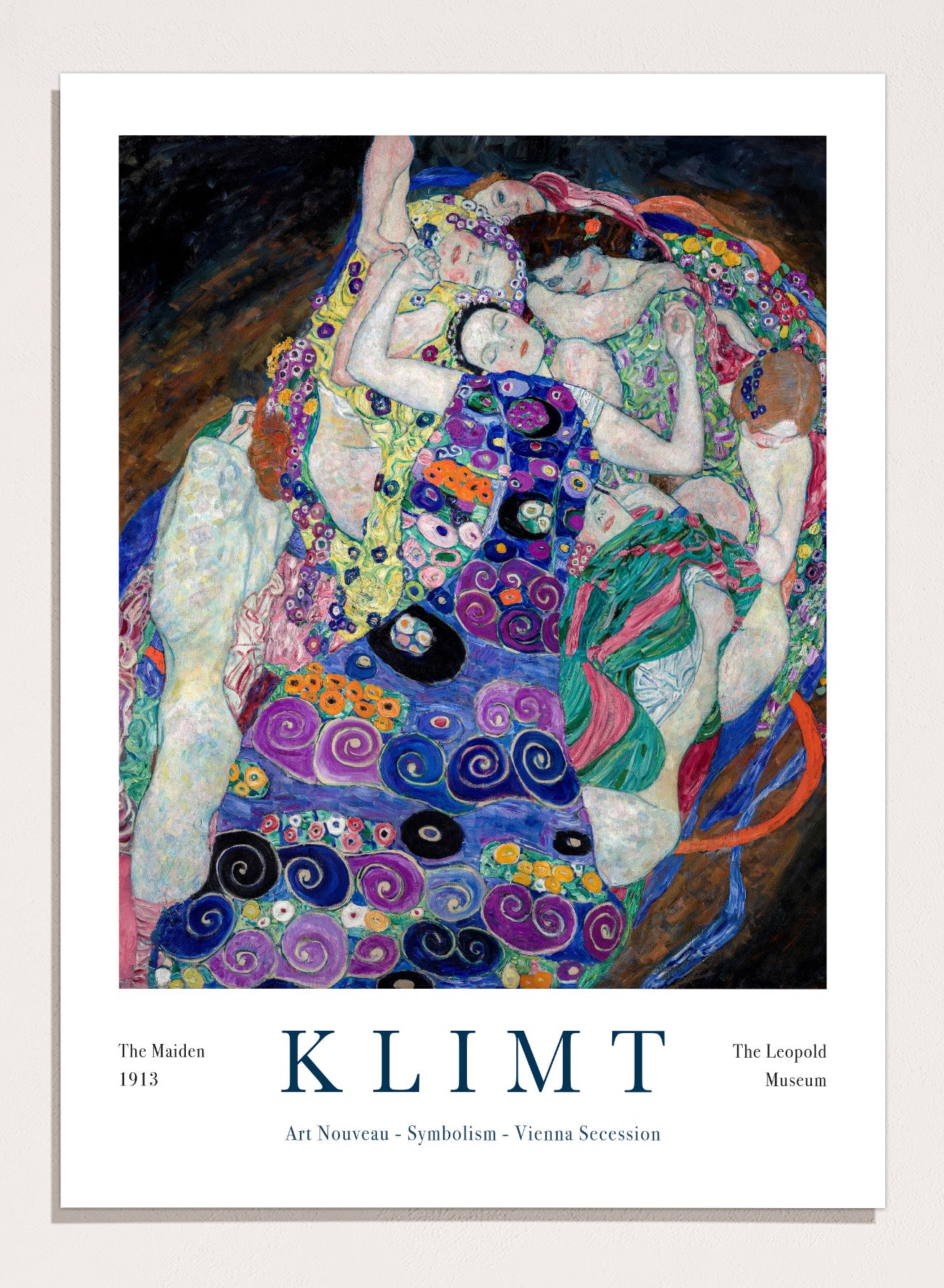 Gustav Klimt The Maiden 1913 Vintage Exhibition Poster Art Print