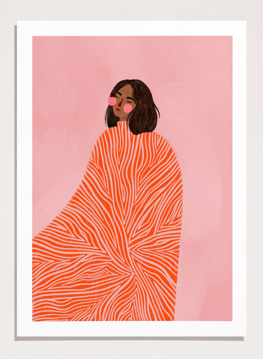 The Woman With the Swirls by Bea Müller Fine Art Print, Framed Fine Art Print, Ready to hang