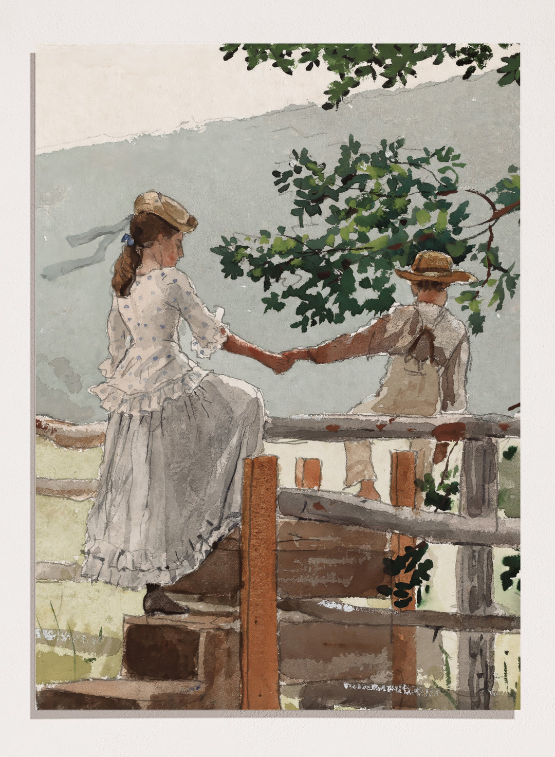 "On the Stile" Art Print