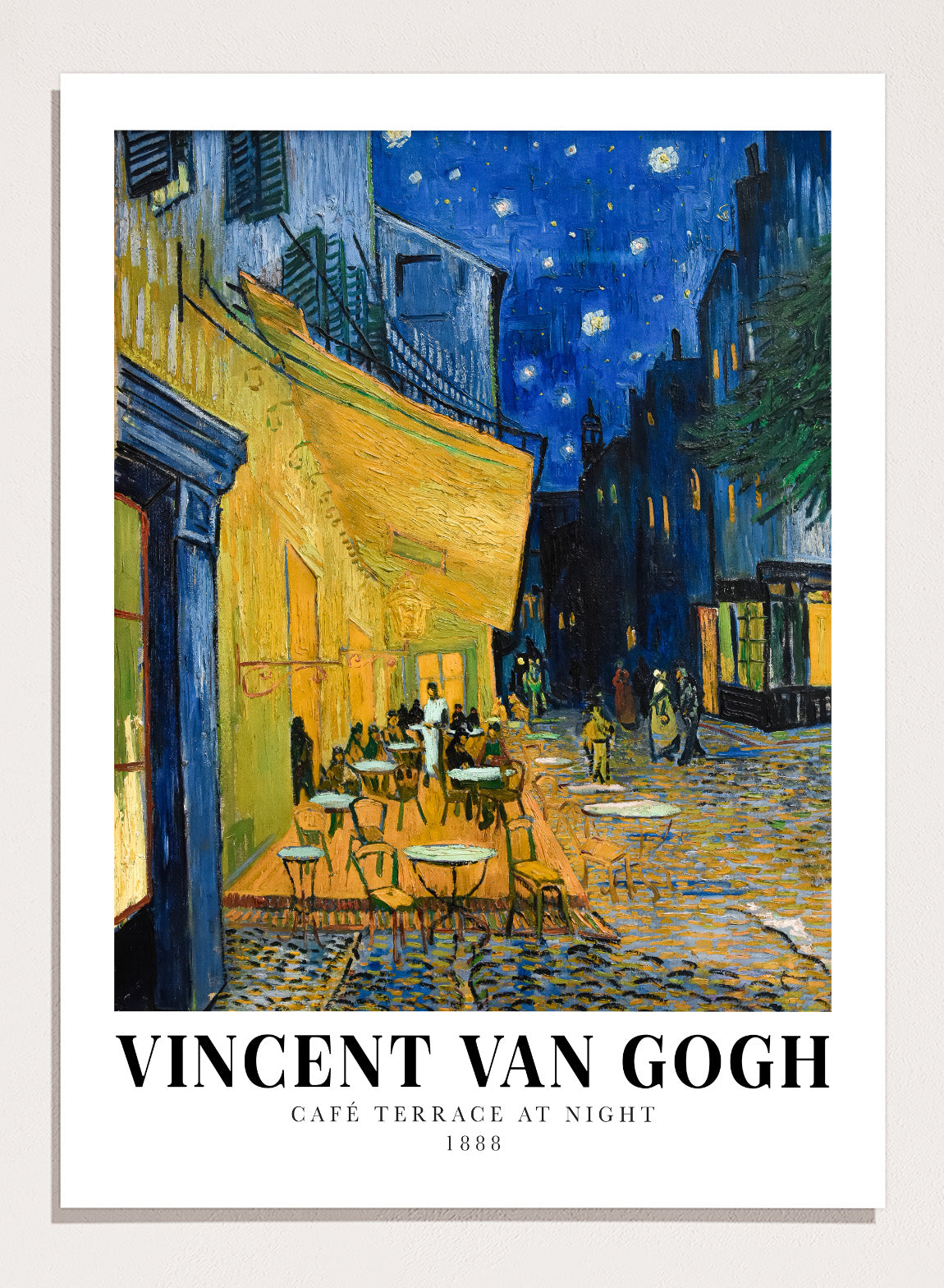 Vincent Van Gogh Cafe Terrace at Night 1888 Vintage Exhibition