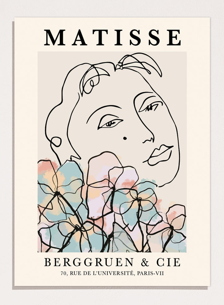 Woman with Flowers by Henri Matisse Print