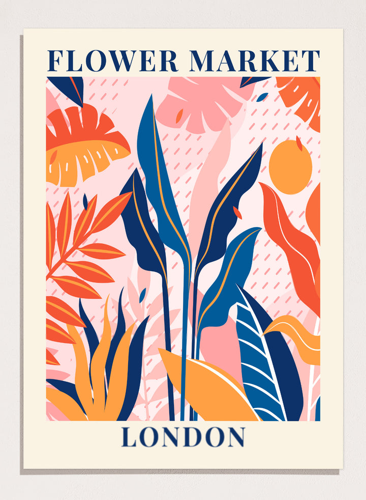 Flower Market London Art Print