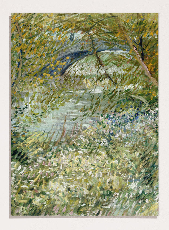 Van Gogh River Bank in Springtime Art Print