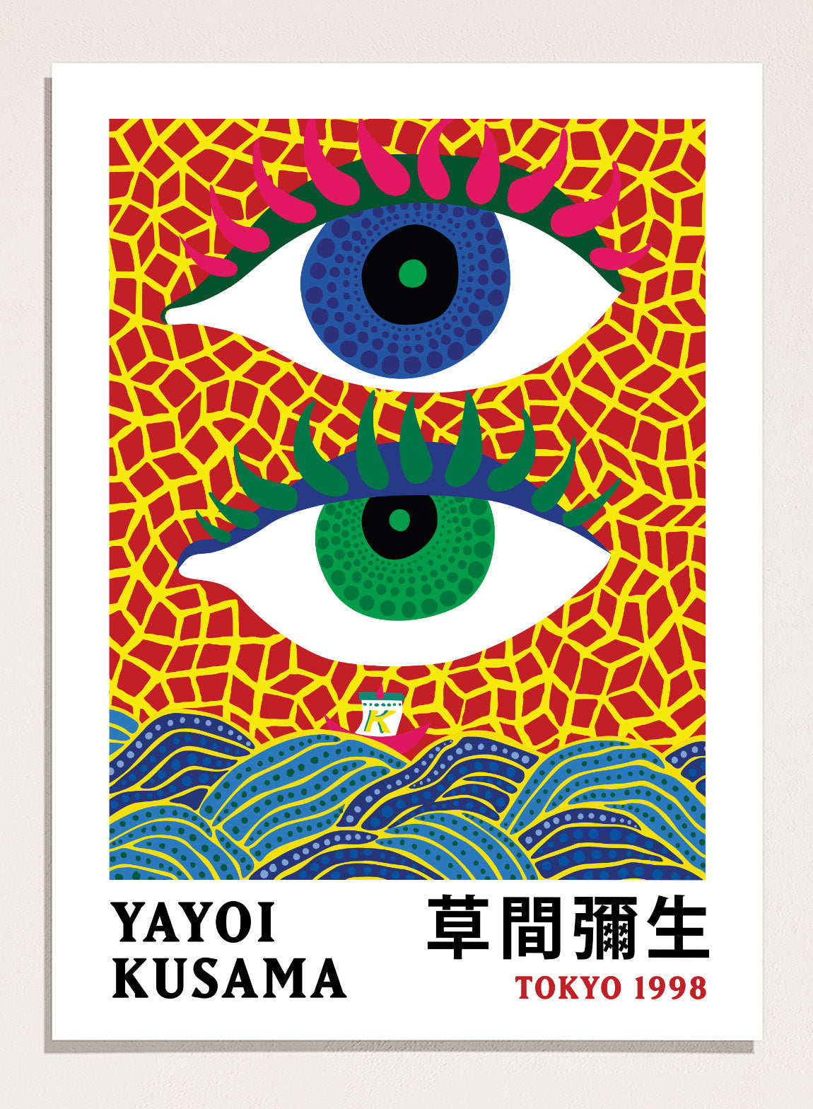Yayoi Kusama 草間彌生 On the Ocean Exhibition Poster Japanese Art