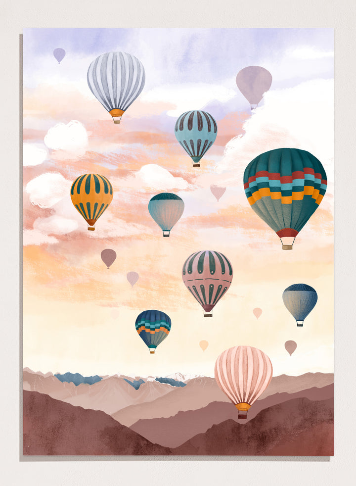 Goed Blauw - Air Balloons Sky Art Print