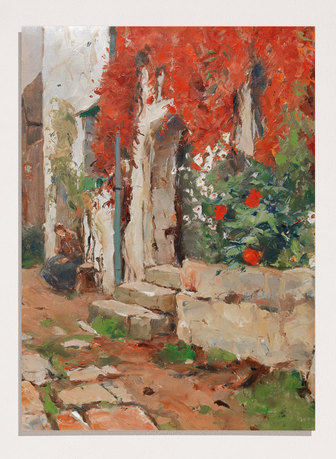 "House with Wild Vines" Art Print