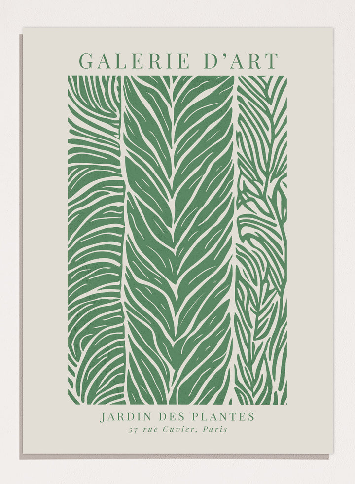 Green Garden of Plants Abstract Foliage Art Print