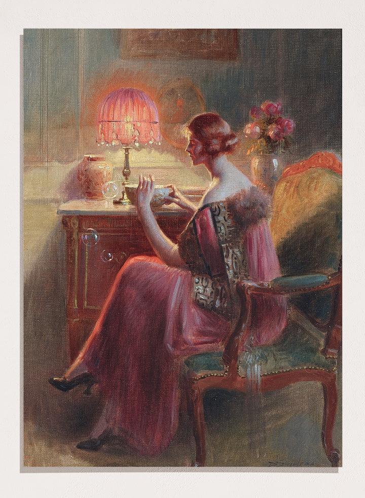 "Blowing Bubbles" Art Print