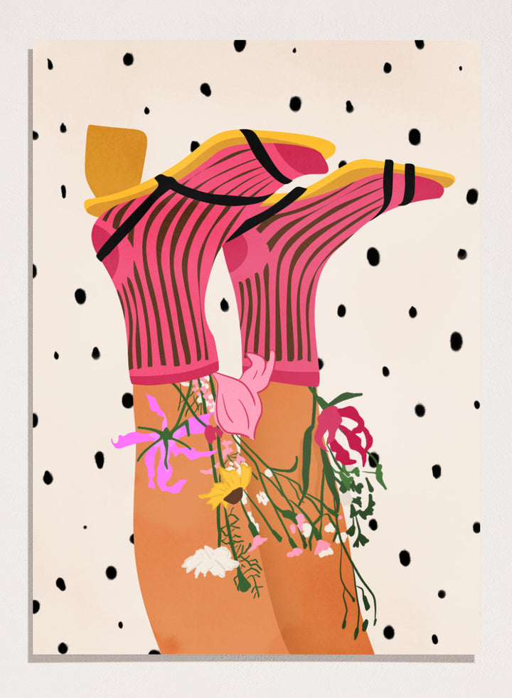 Gauri Mokate - Floral Step Delight Art Print