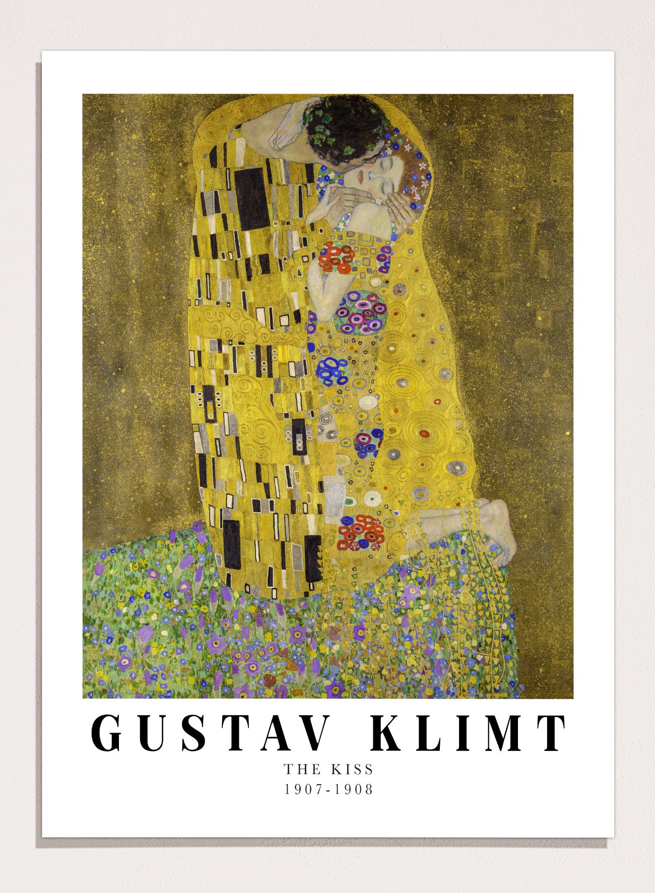 Gustav Klimt The Kiss 1907-1908 Vintage Exhibition Poster Art