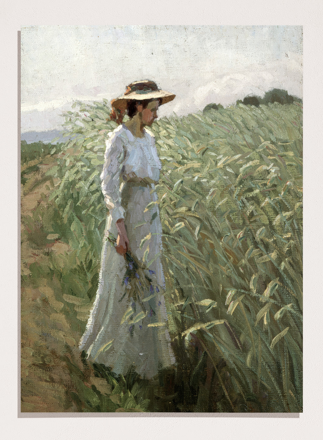 "Girl in the Wheat Field" Art Print