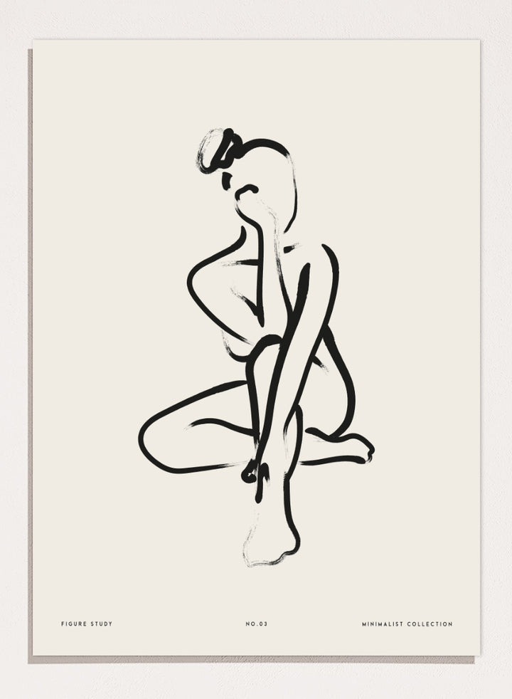 "Seated Figure No.03" Art Print
