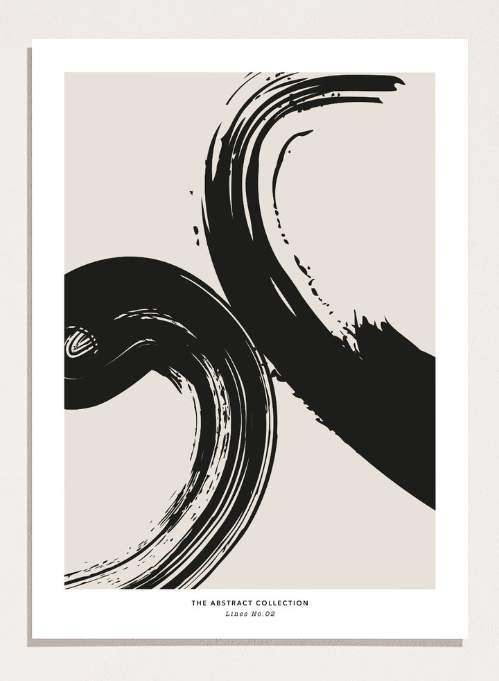 Minimalist Paint Brush Strokes Art Print AB06