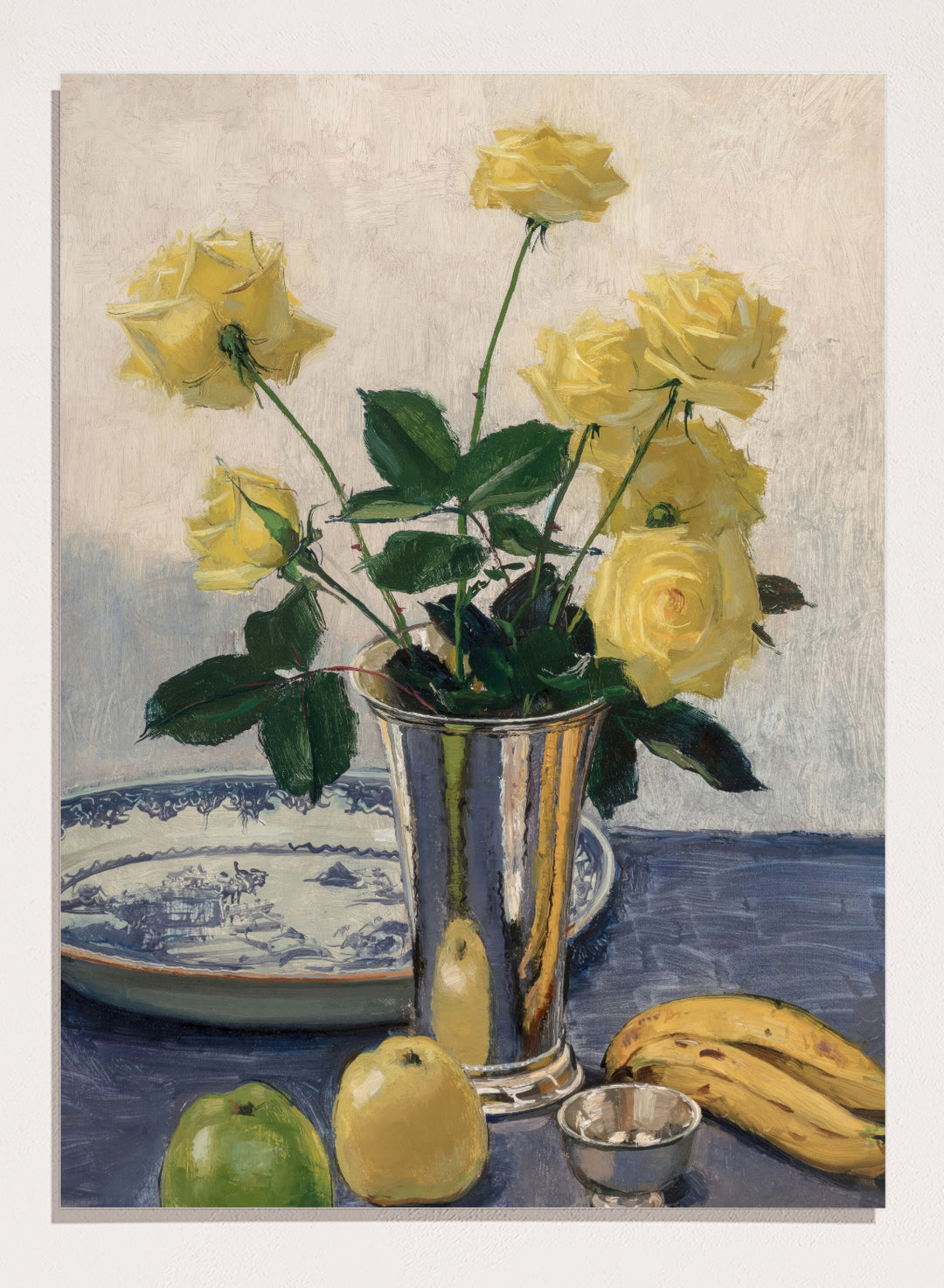 "Still Life with Yellow Roses" Art Print