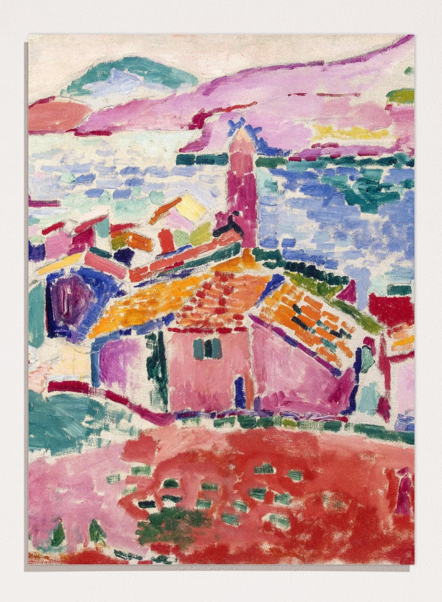 H. Matisse 1952 複製シルクスクリーンアート Henri Matisse View of Collioure 1905 Print | Vintage Exhibition