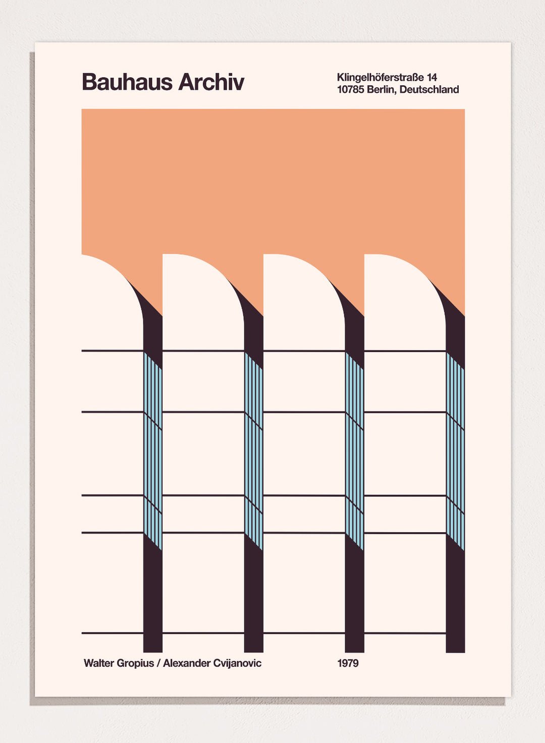 Florent Bodart - Modernist Arched Facade Art Print