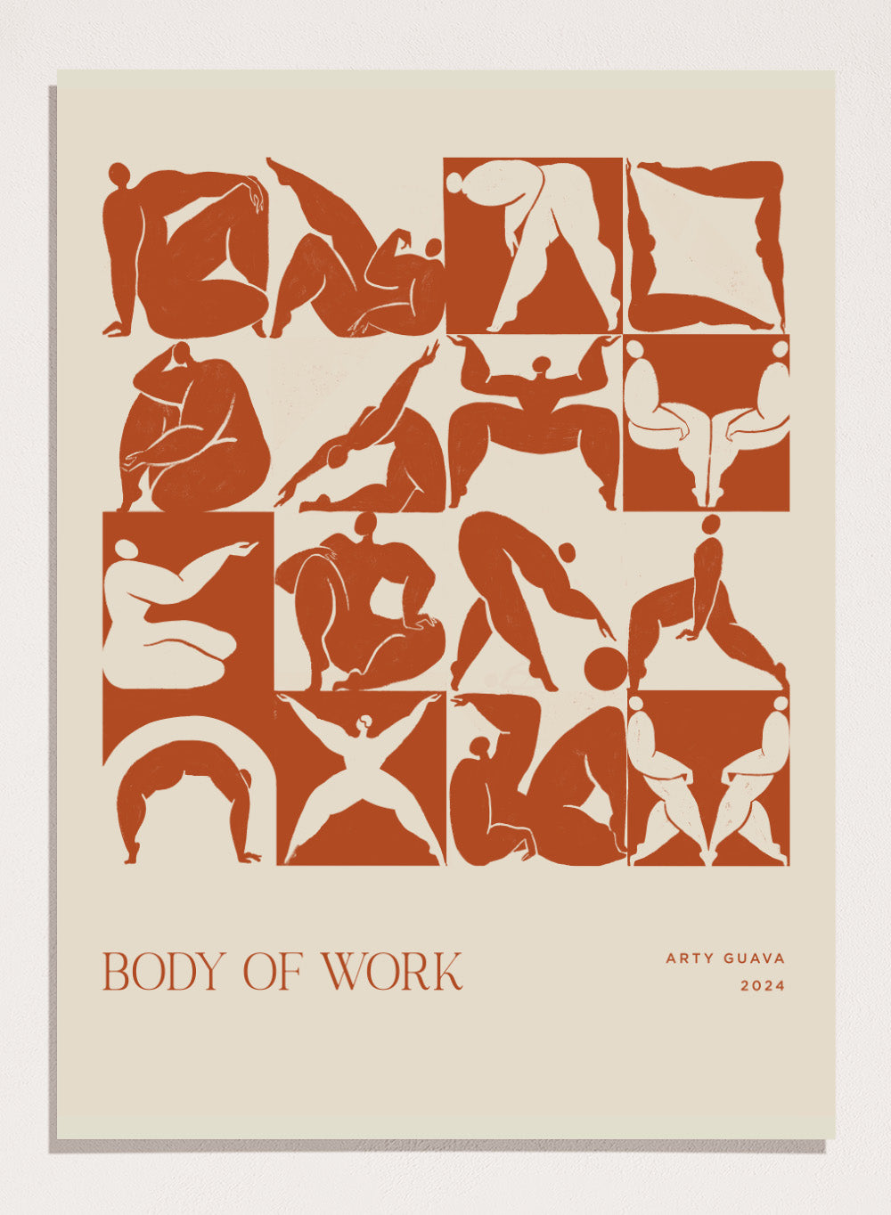 Arty Guava - Body of Work (Terracotta) Art Print