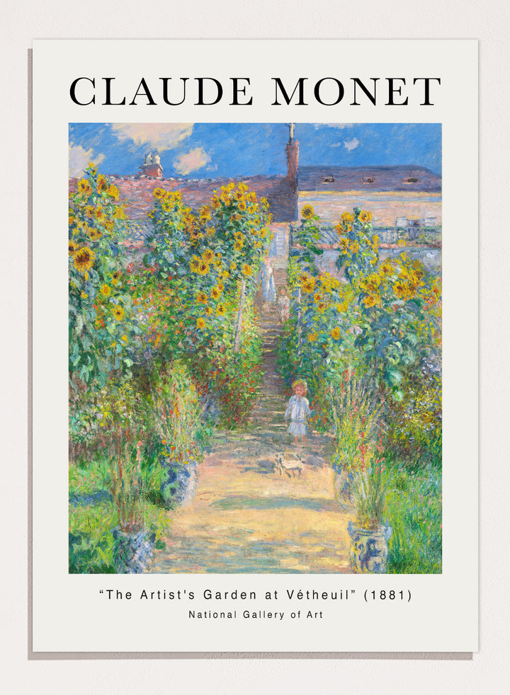 The Artist's Garden at Vétheuil 1881 by Monet Print