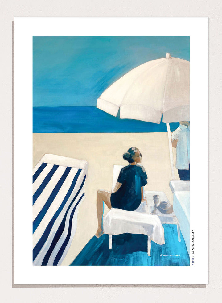 Awol Art Alex - Beach Day Serenity Art Print